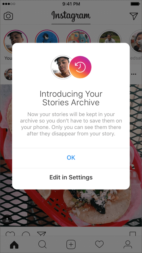 instagram story archive not showing