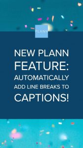 add line break in Instagram captions