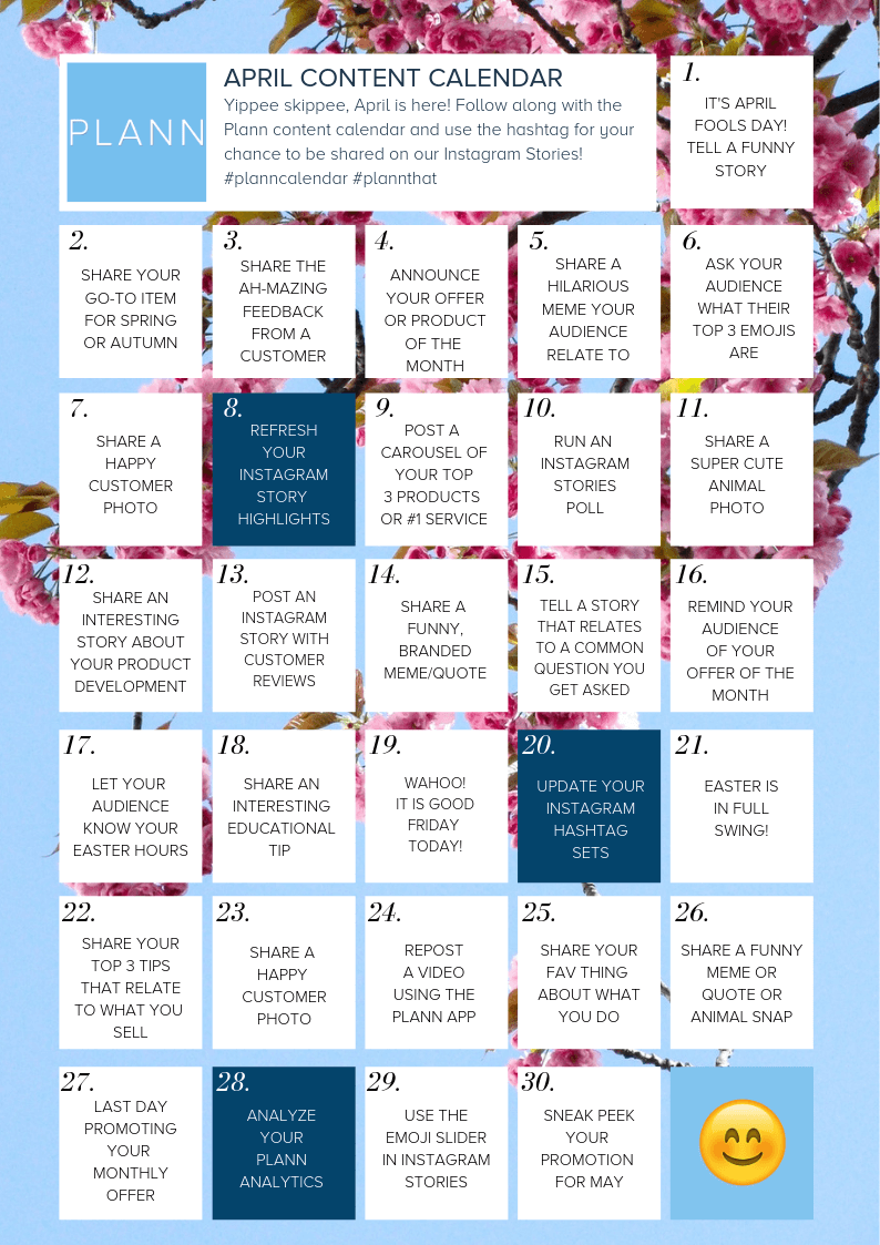 Download Your Free 30Day Instagram Content Calendar