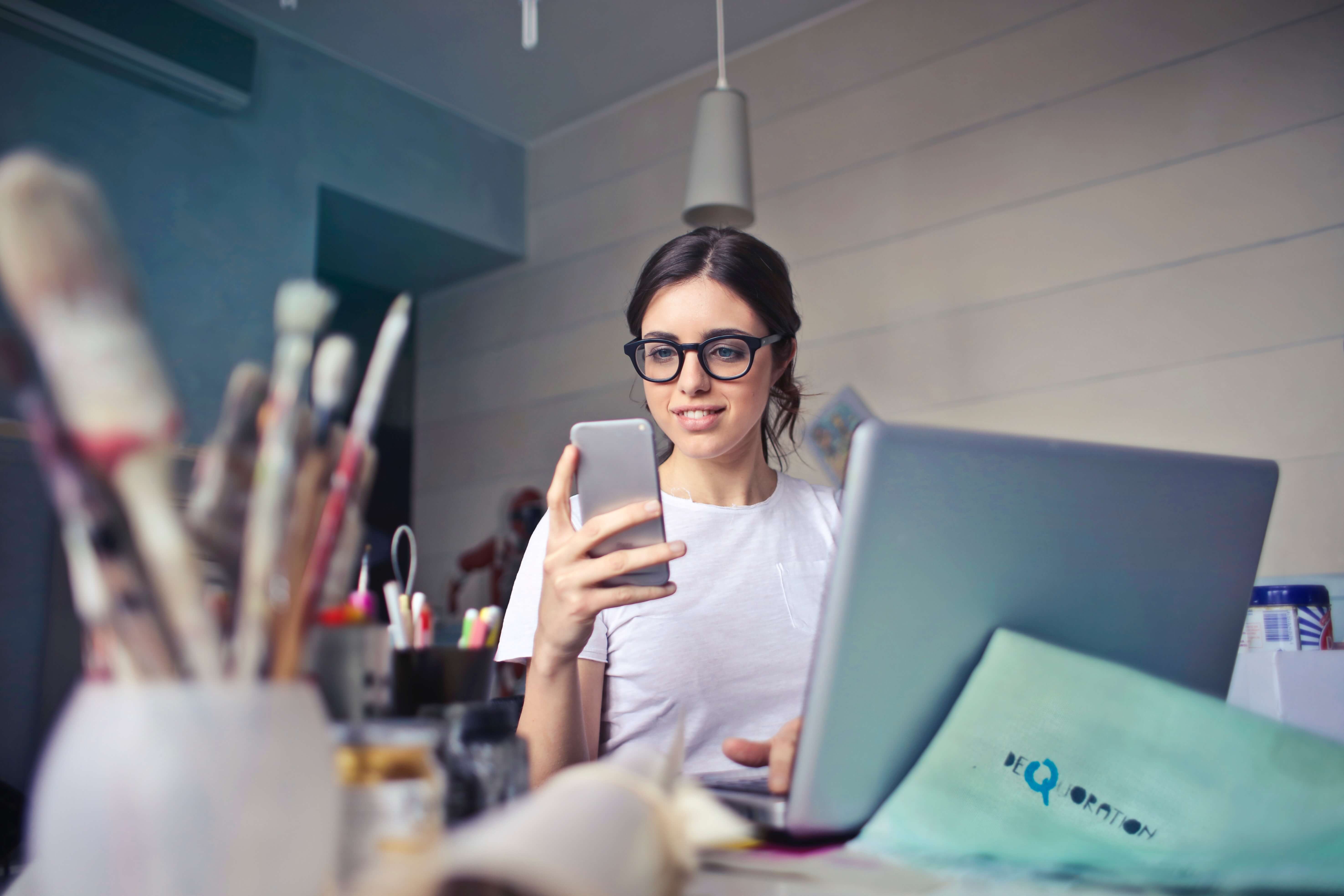 girl at computer