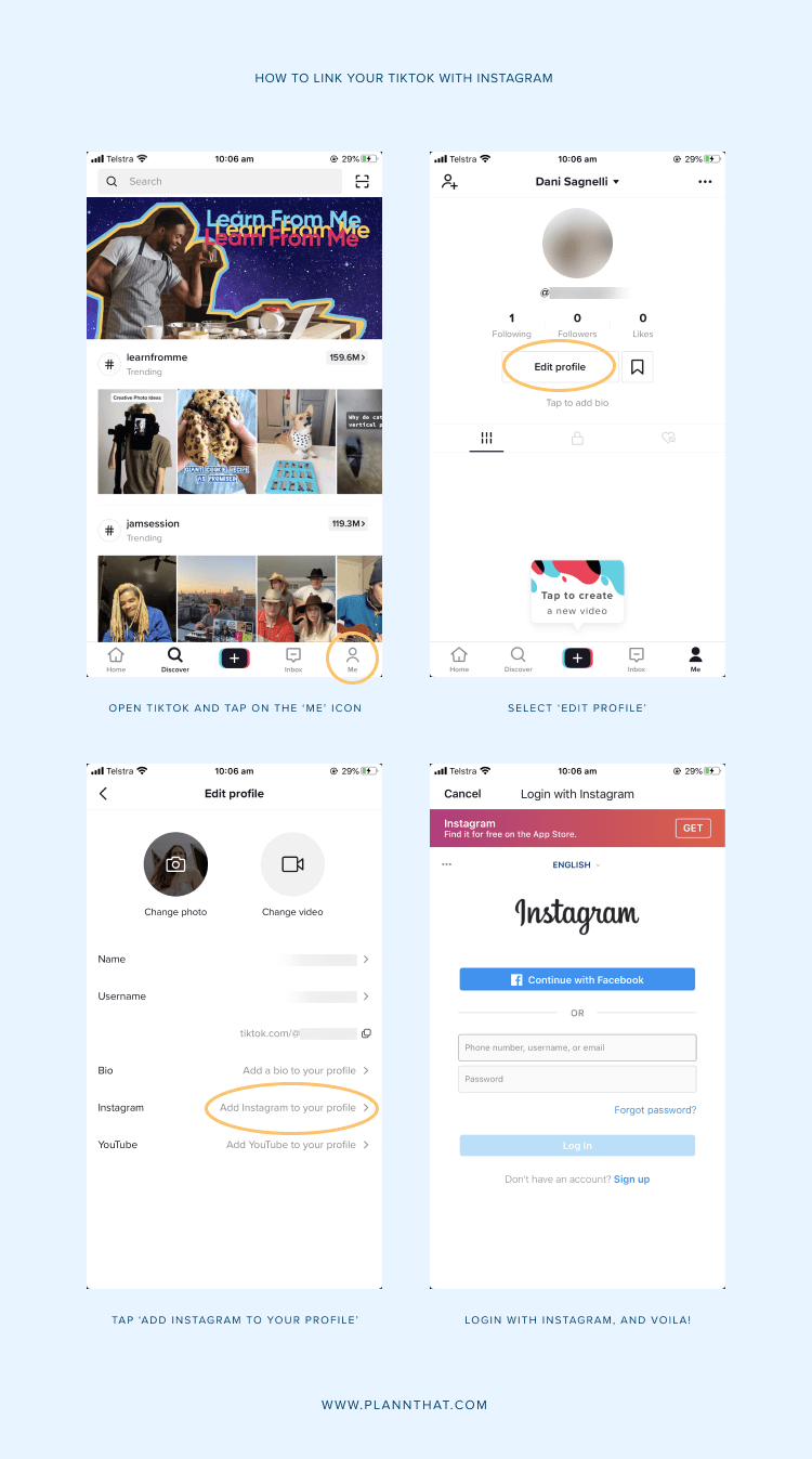 How To Link Your TikTok With Instagram – Plann