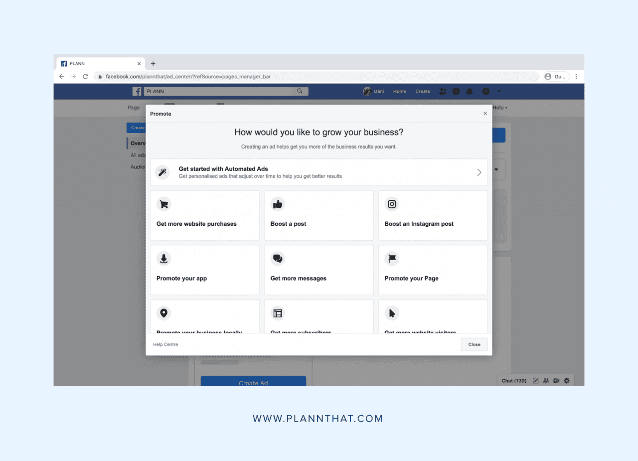 Use Facebook Ads to generate traffic to your external website.