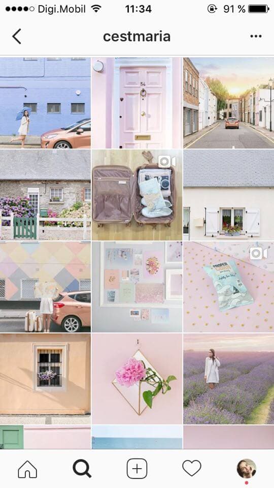 Pastel Bright Instagram Feed Theme
