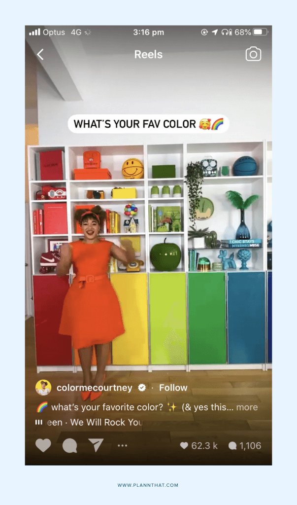 color me courney instagram reels