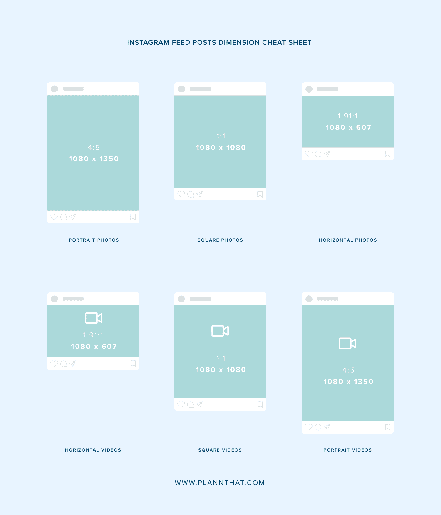 instagram cheet sheet size dimension