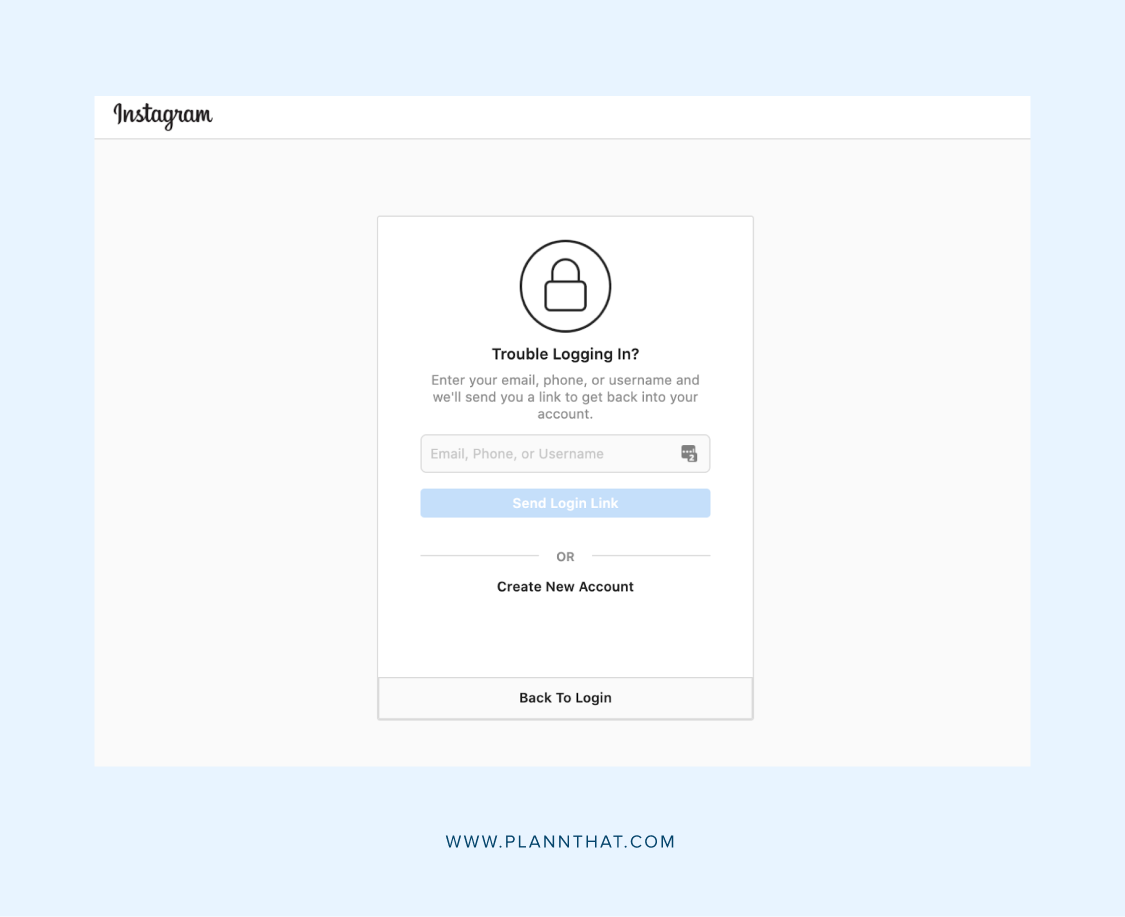 Reset your Instagram password