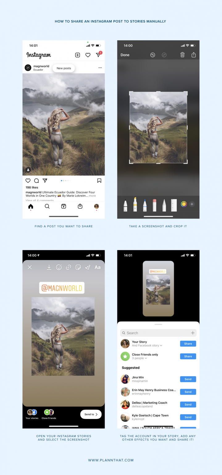 How to share an instagram post that isn t yours the right way plann