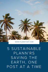 5 sustainable Plann’rs saving the earth, one post at a time Pin