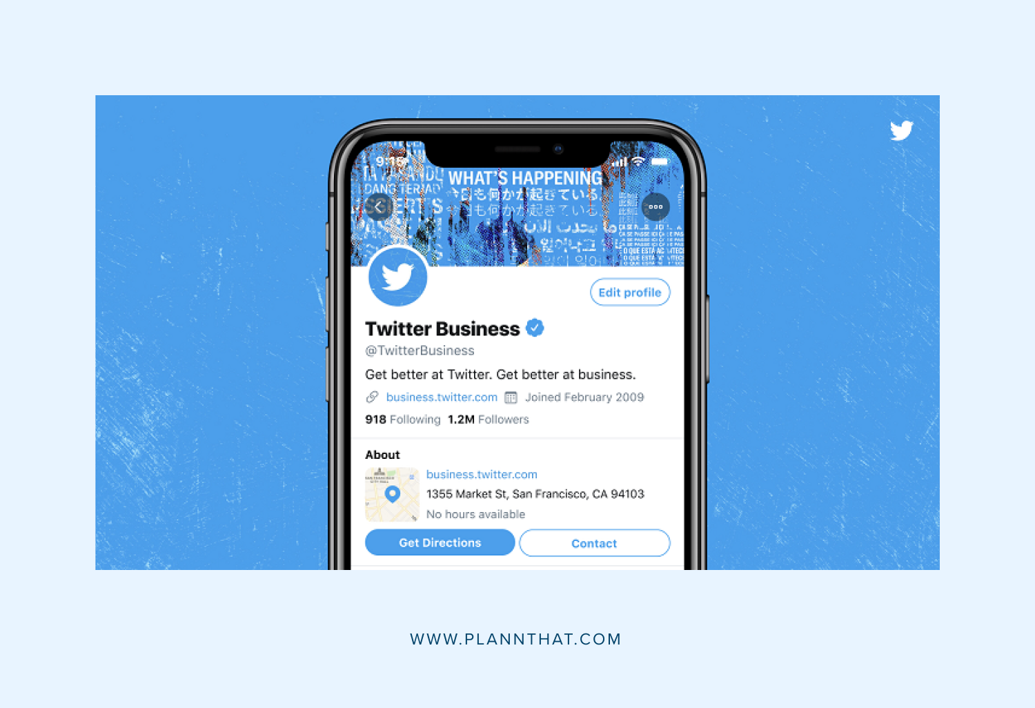 Twitter business pages