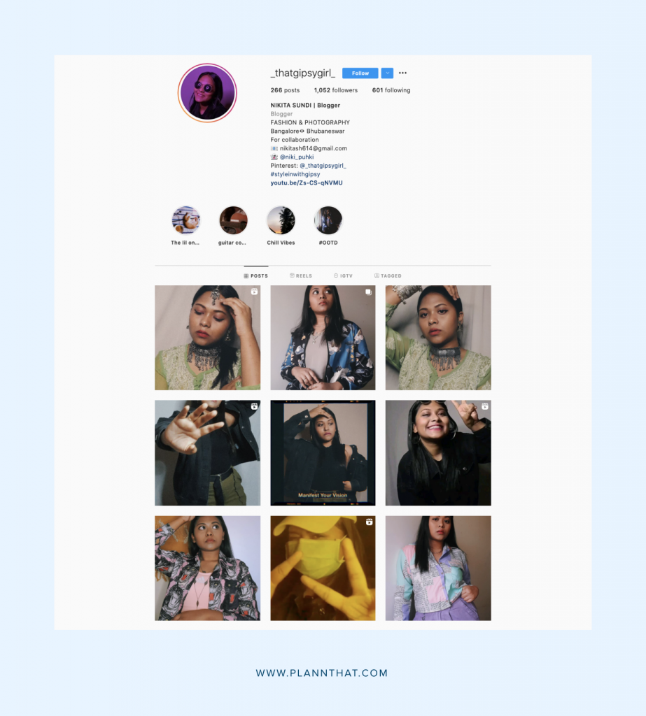 fashion blogger instagram page