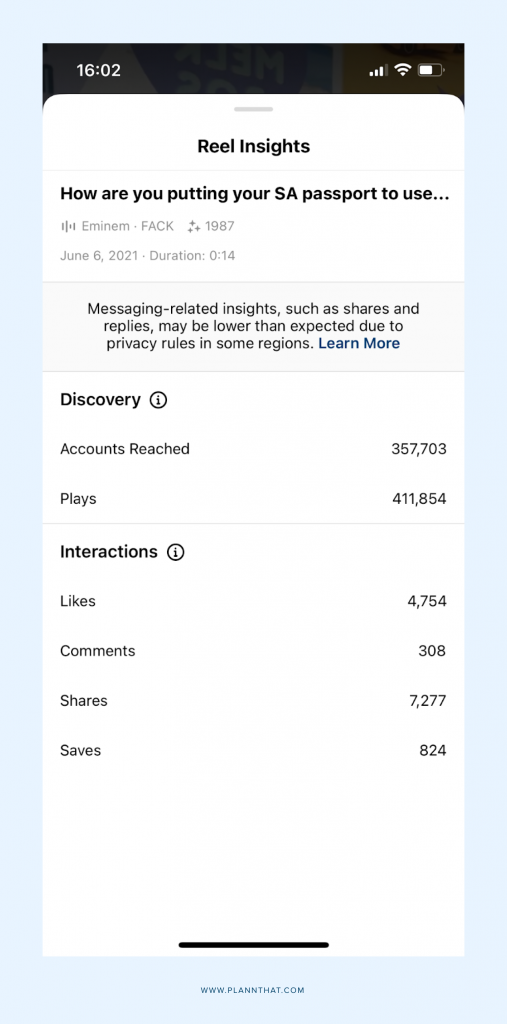 How to view Reels insights