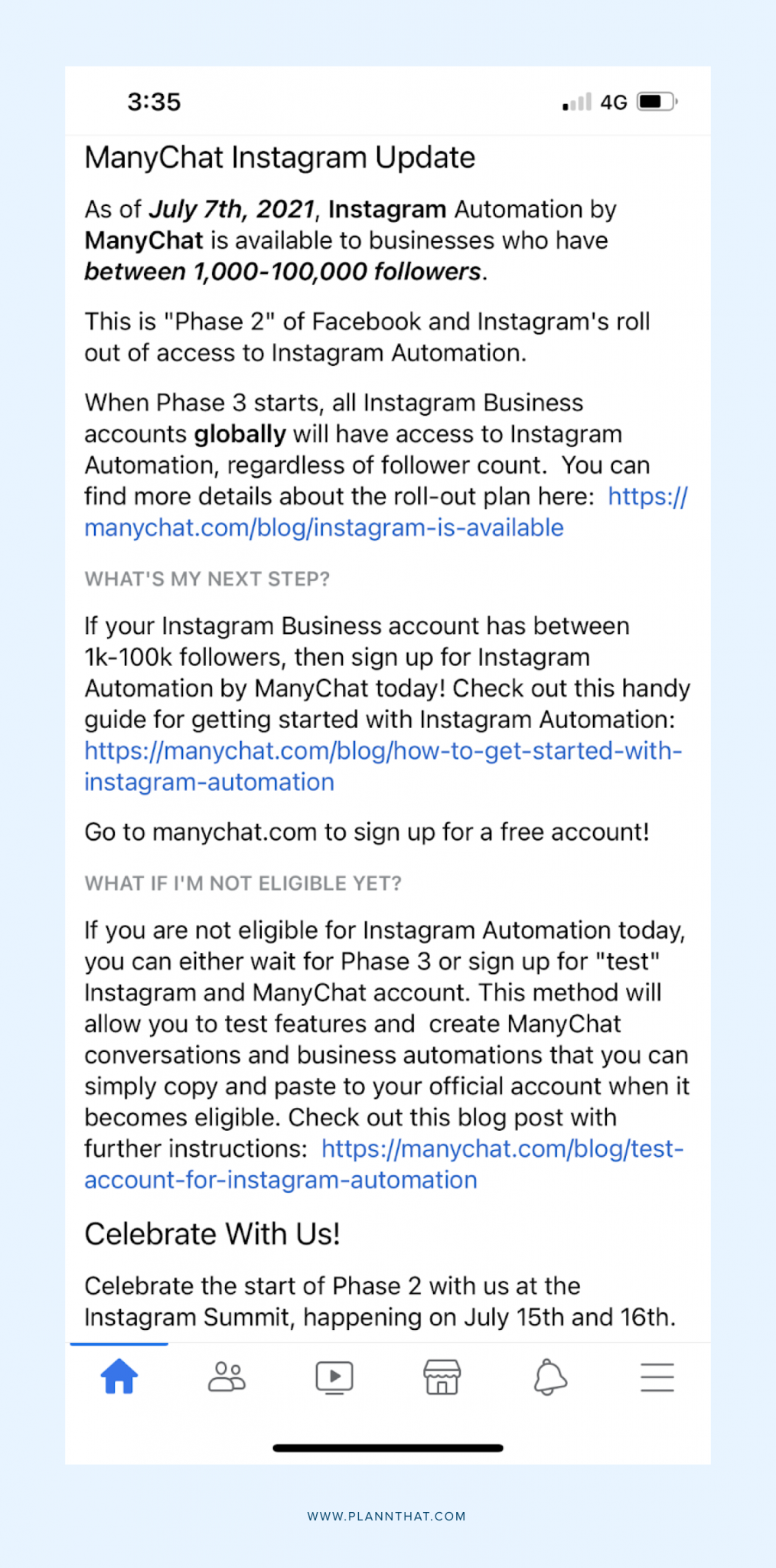 instagram story link phone number