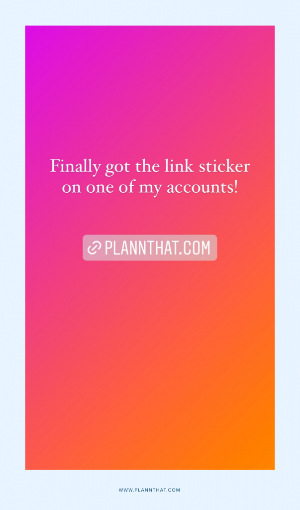 Instagram Stories Link Sticker Trial