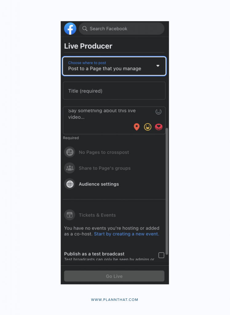 Go Live From Your Facebook Page 2
