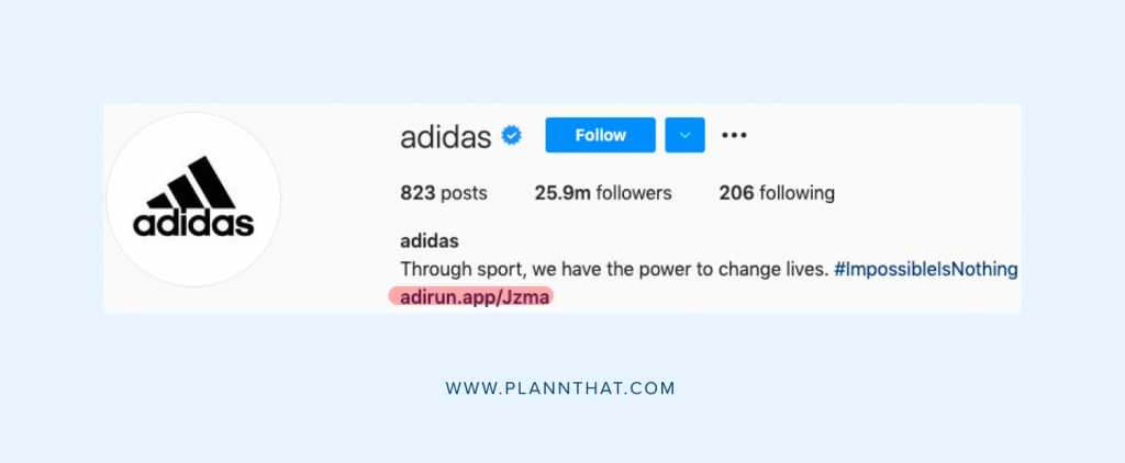 optimize your social media profile Adidas