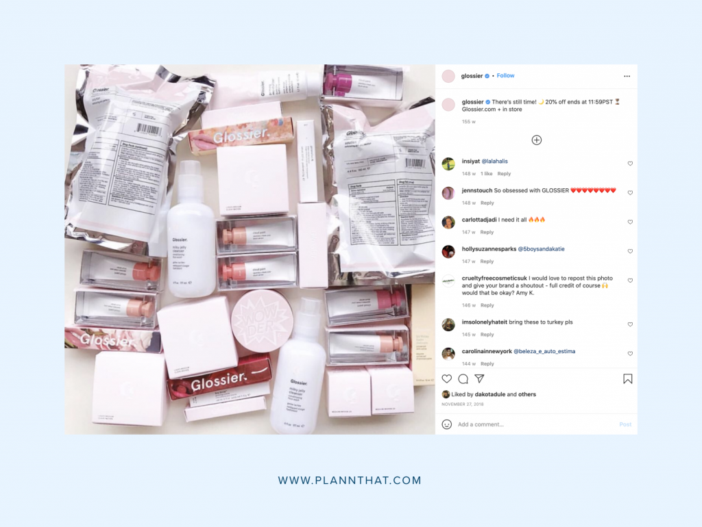 Black Friday Instagram Post Glossier