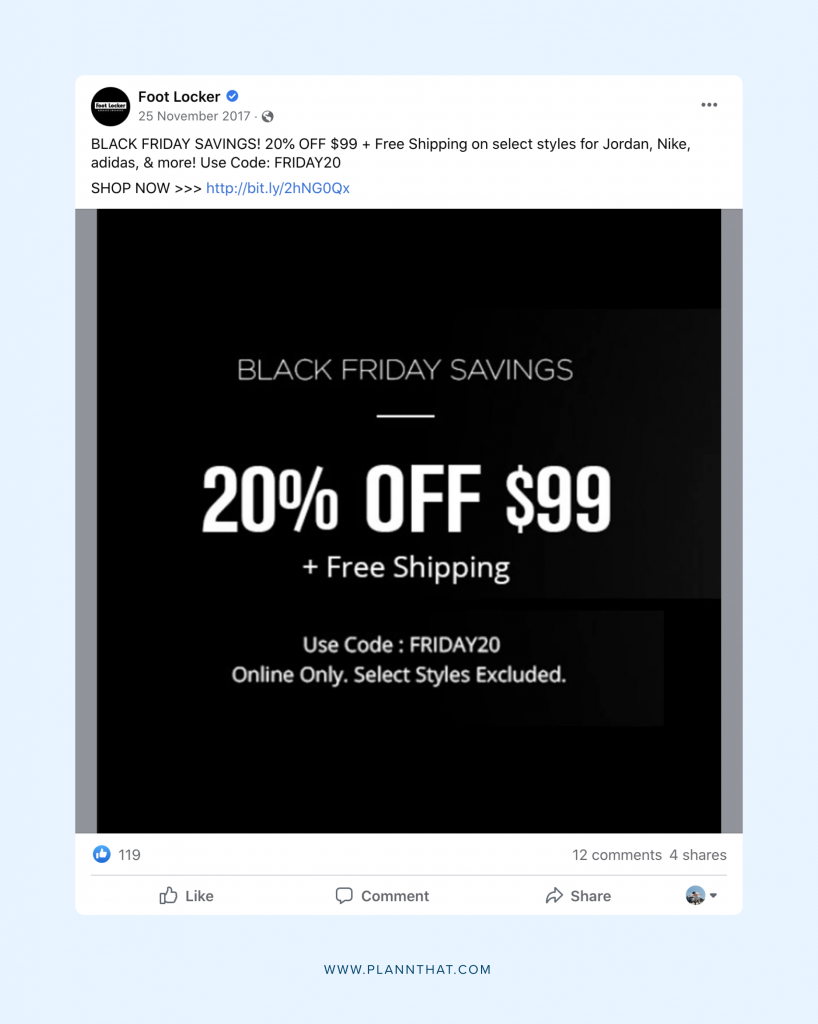 Black Friday Social Media Post Free Shipping 