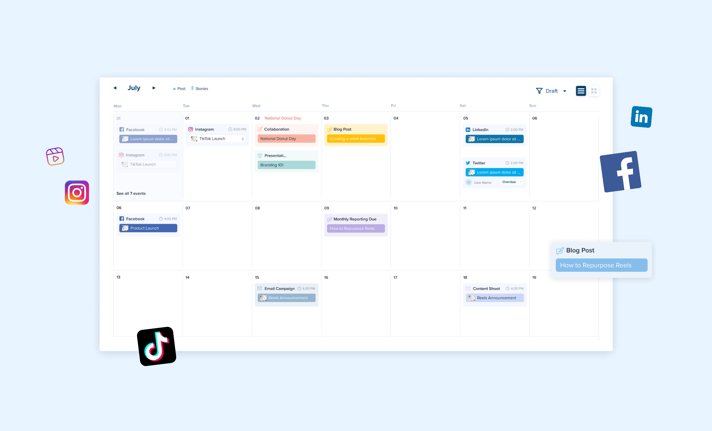 Social Media Calendar Plann