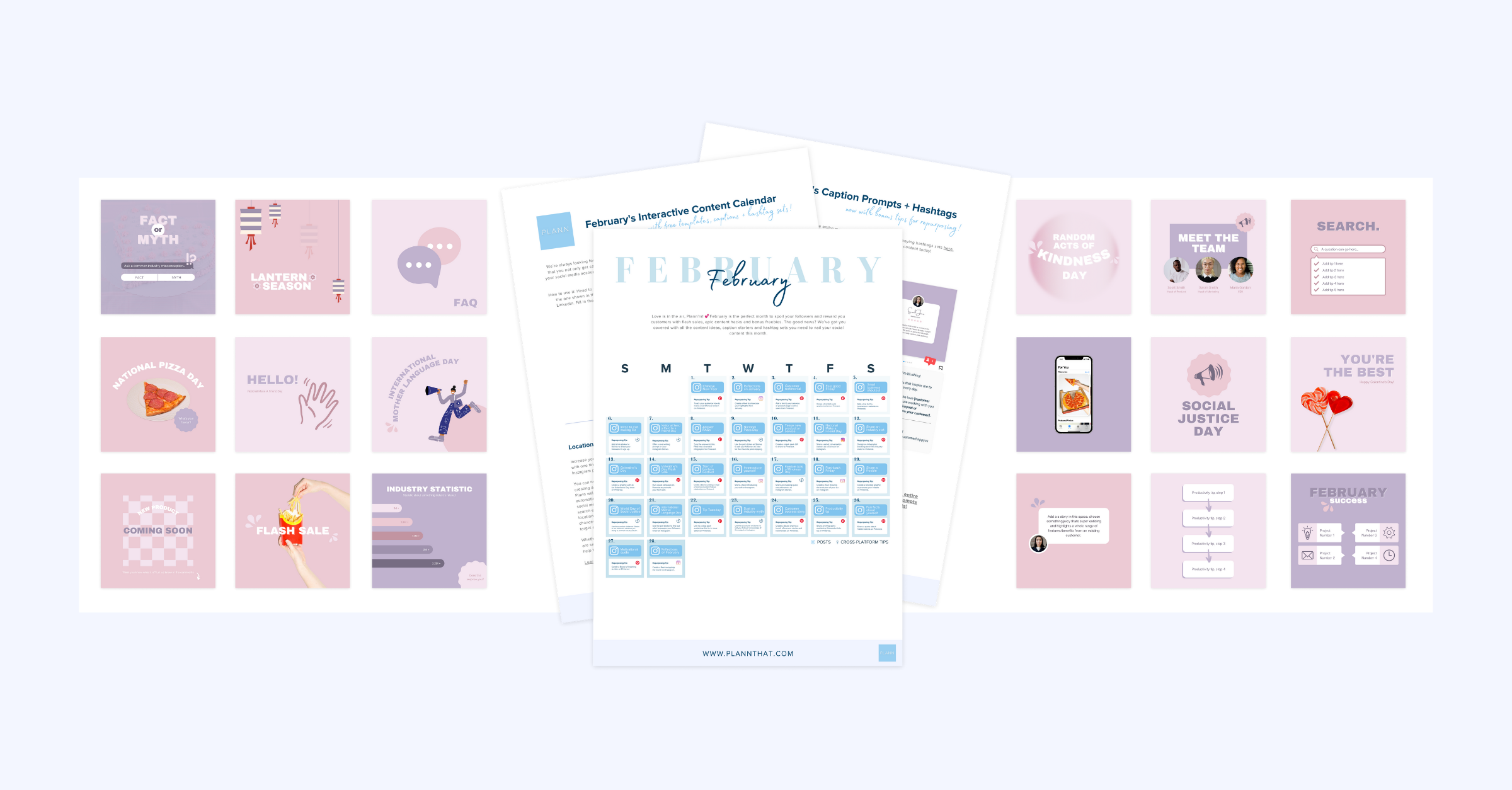 Spread The Love With Our FREE February Content Calendar | Plannthat