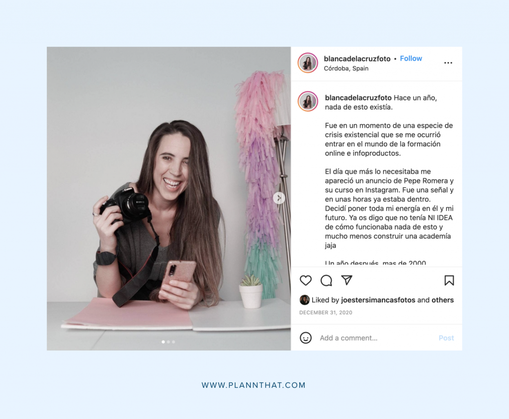 Instagram Coach Female Entrepreneur Blanca de la Cruz 2
