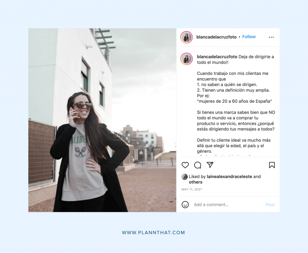 Instagram Coach Female Entrepreneur Blanca de la Cruz 4