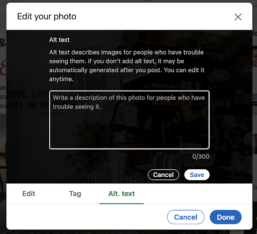 Write a description for your image and click on "Save" when you're done.