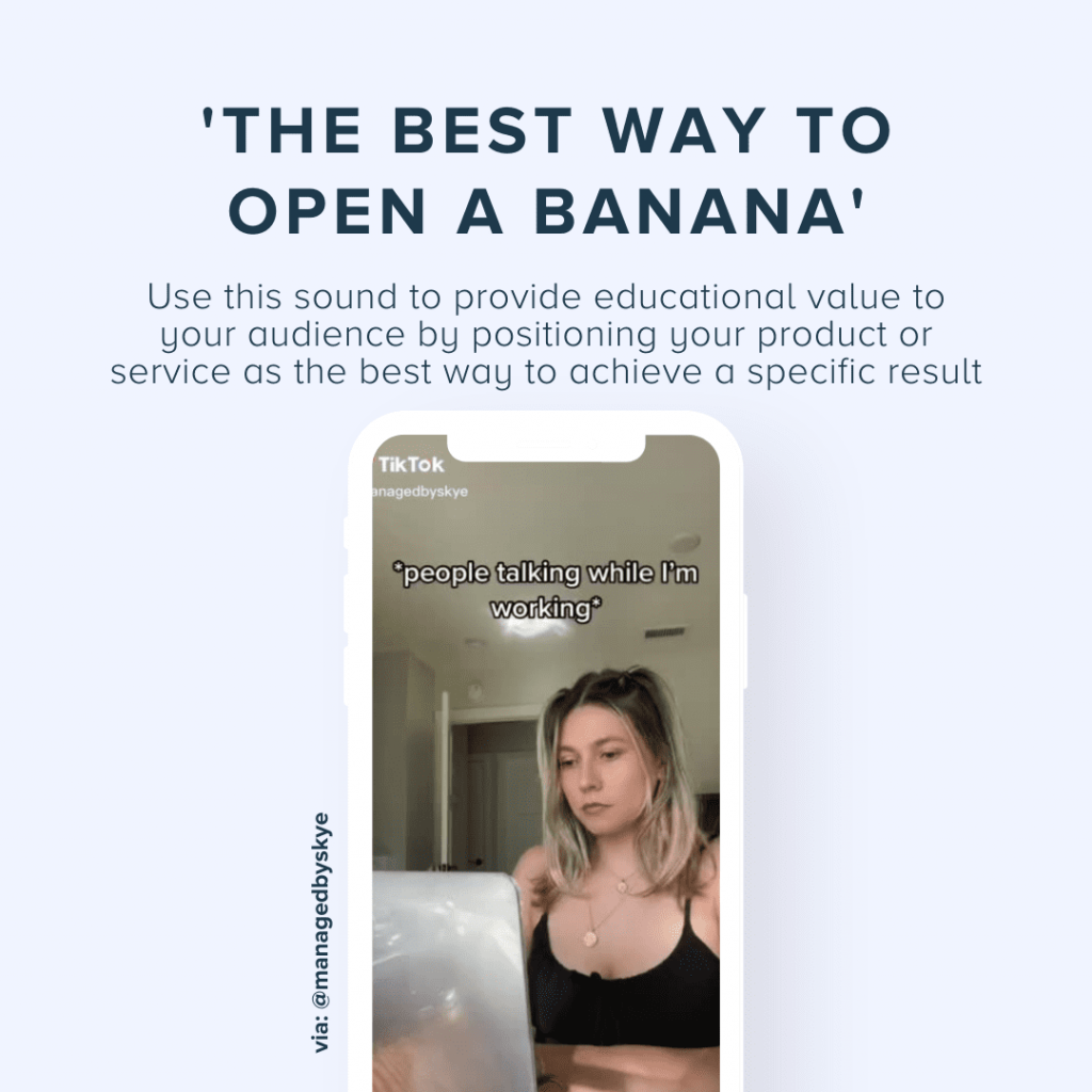‘THE BEST WAY TO OPEN A BANANA’