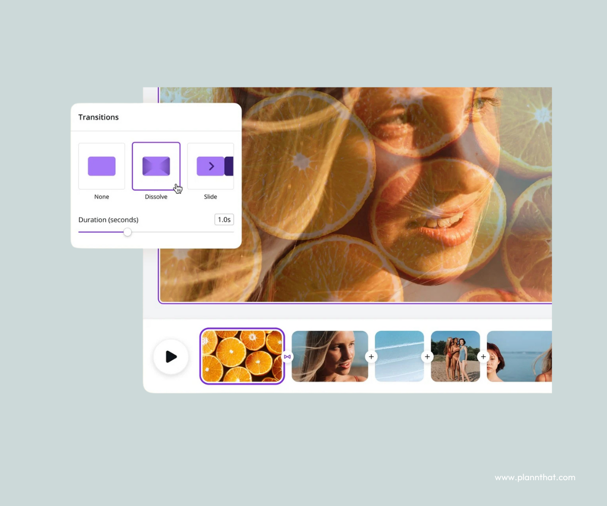 Use Canva to add transitions to Reels that are simple yet effective!