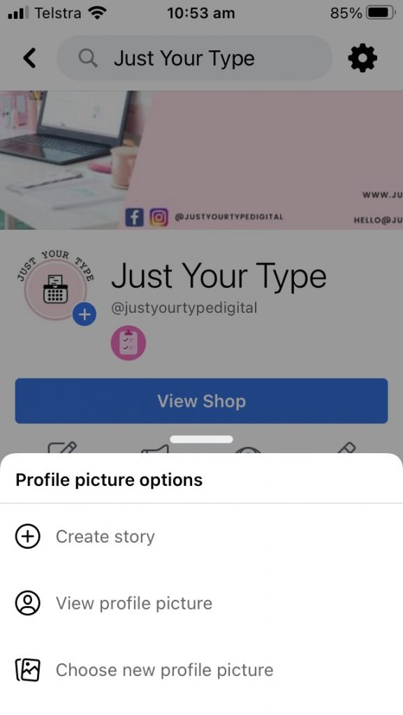 Creating Facebook stories 2