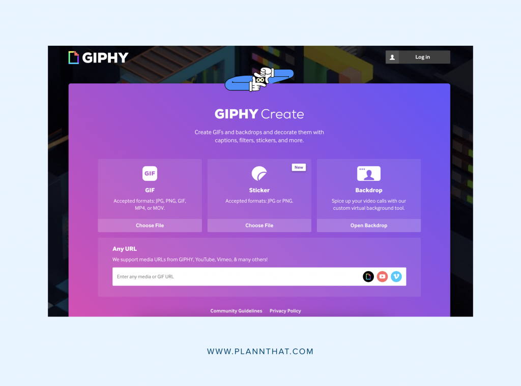 Create an account on Giphy