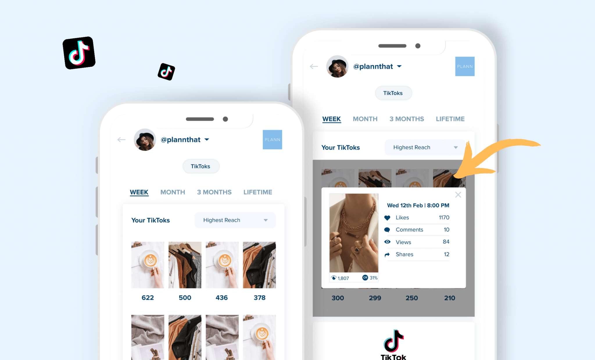 Plann TikTok Analytics