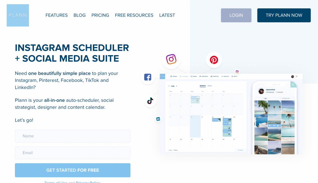 plann social media scheduler