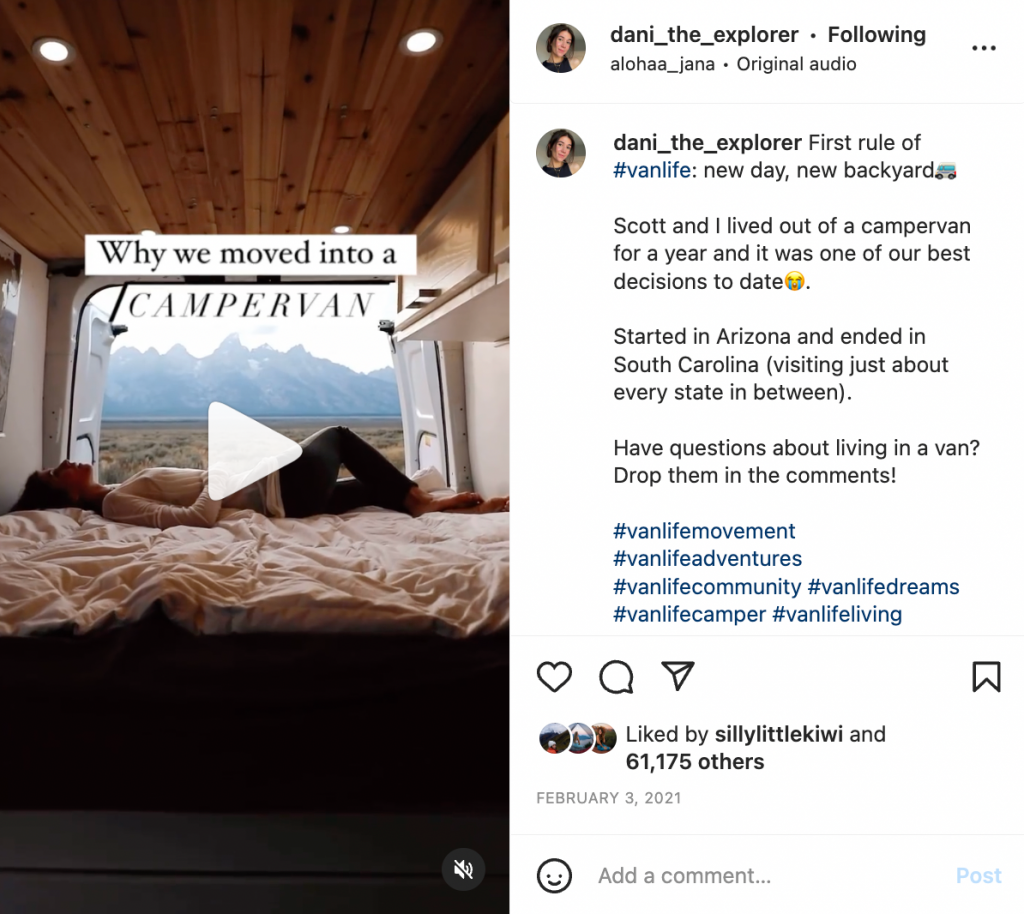 Van Life Video Content Ideas for Tiktok Reels