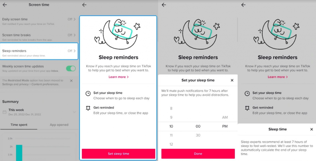 tiktok sleep reminder