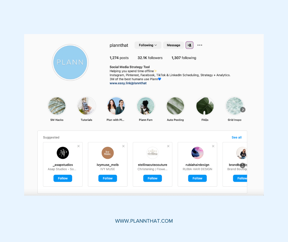 How To Grow Your Instagram Following Using Suggested Followers Plann