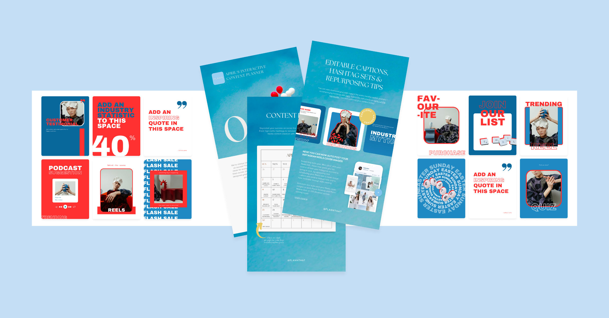 FREE April Social Media Marketing Content Calendar Plann