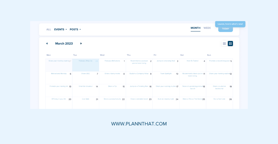 Create a Content Calendar