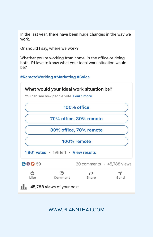 Encourage audience interaction with a poll