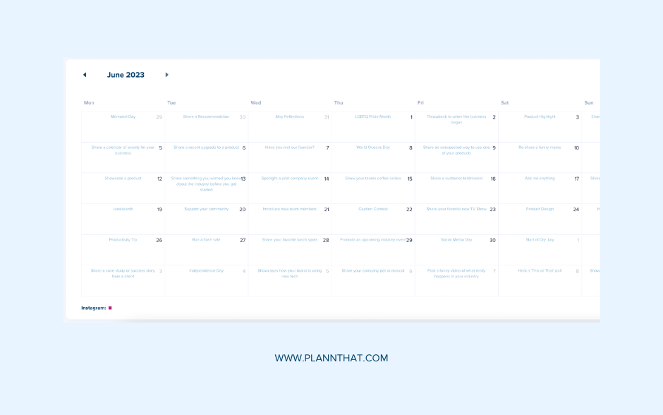 planning ahead with a content calendar