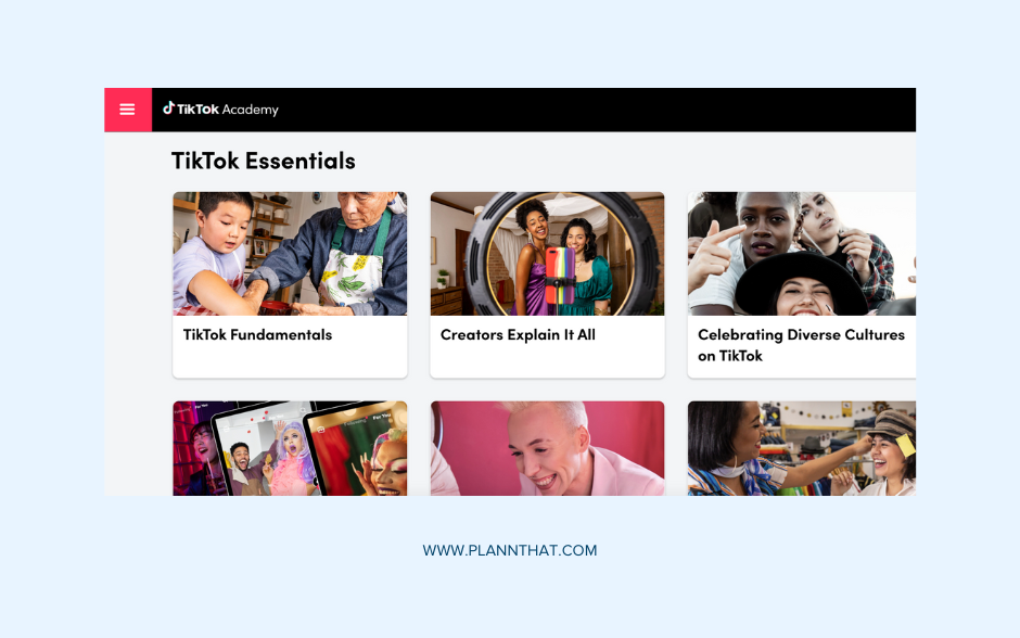 TikTok Academy provides courses to help you level up your content creation