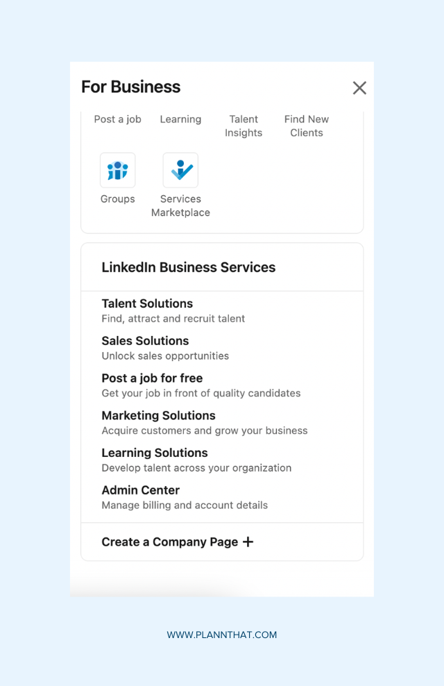 Create a Company Page