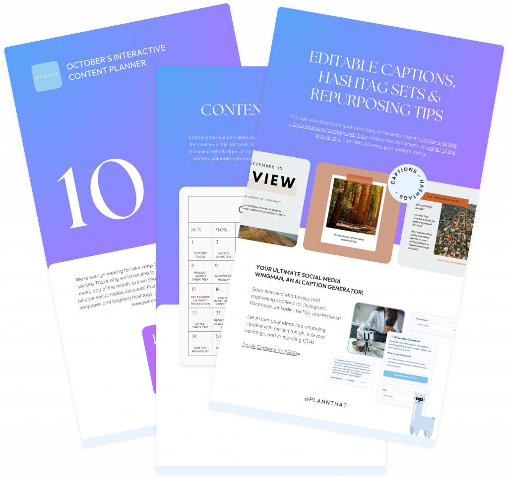 Boost Your Socials With Our FREE October Social Media Planner Plann