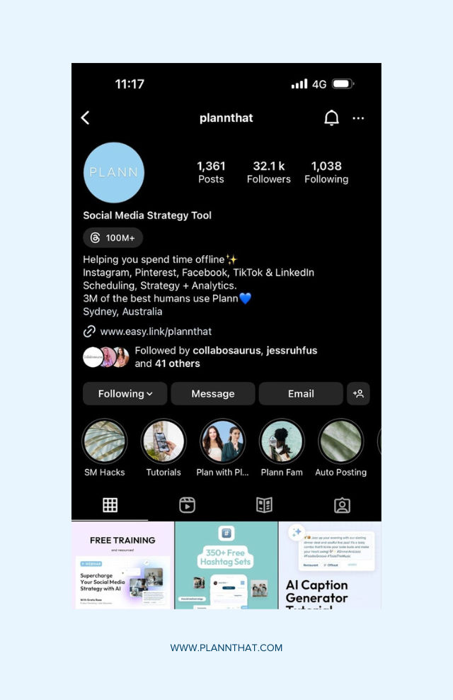 Leverage searchable keywords in your Instagram bio