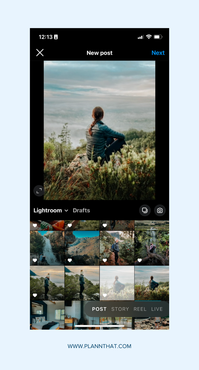 Add Caption on Instagram Grid Posts