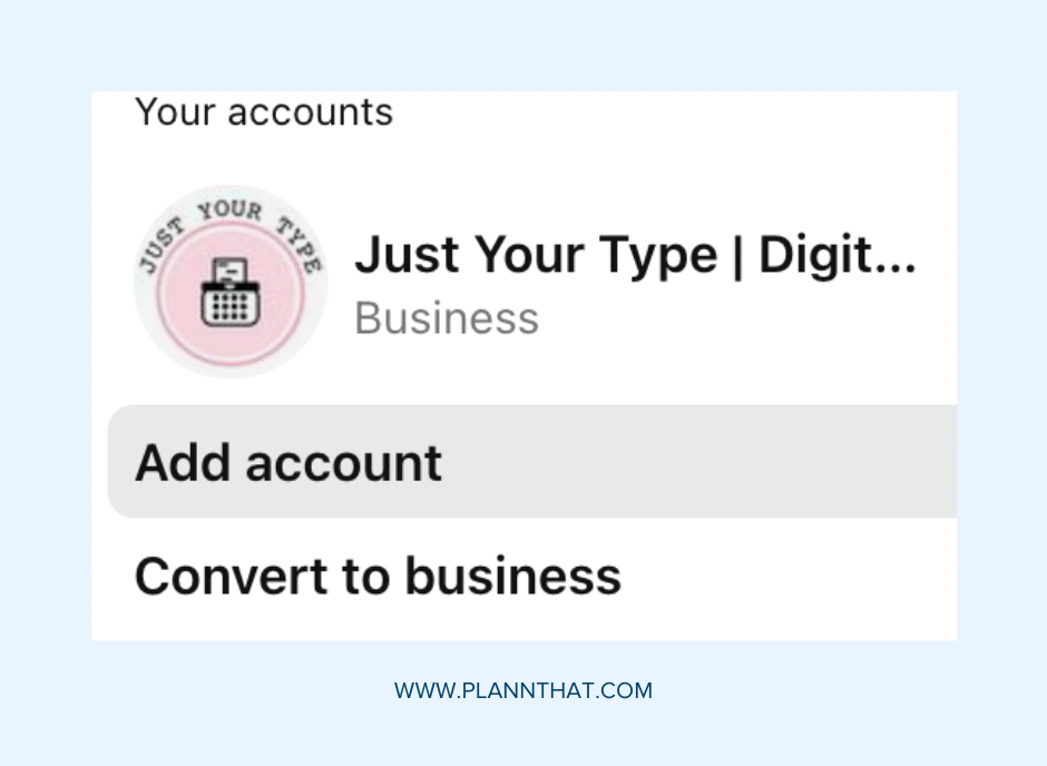 Convert Your Personal Account