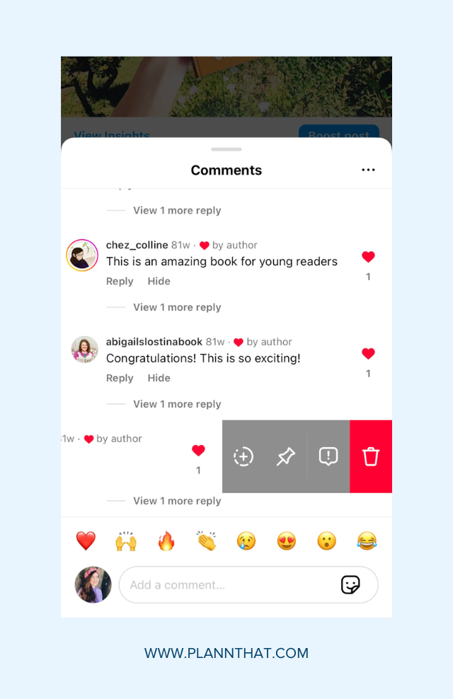 Use The Pinned Comments Feature